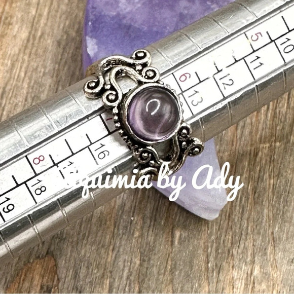 Celtic Amethyst silver Victorian ring/crown chakra - Picture 3 of 6